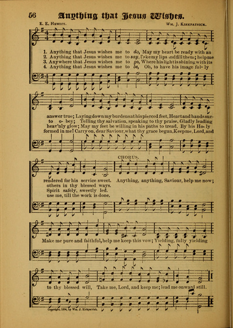Songs of Love and Praise: for use in meetings & Christian worship & work page 56