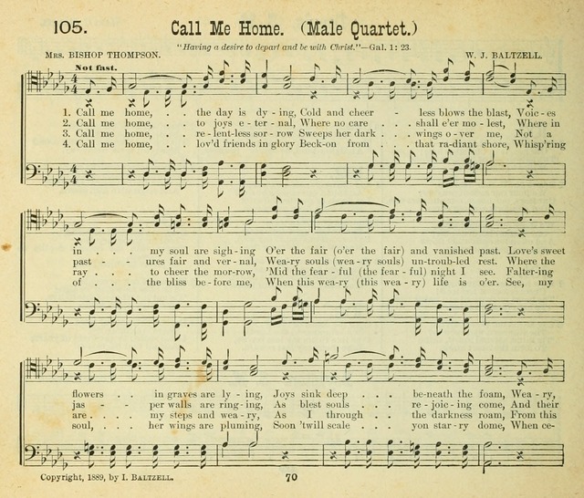 Songs of the Morning: a choice collection of songs and hymns for the Sunday school and other social services page 71