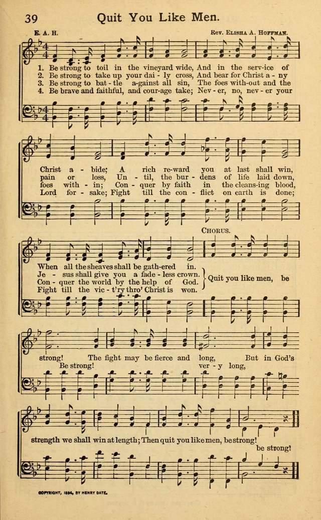 Songs of Matchless Love: for evangelistic services, devotional meetings and Sunday schools page 39