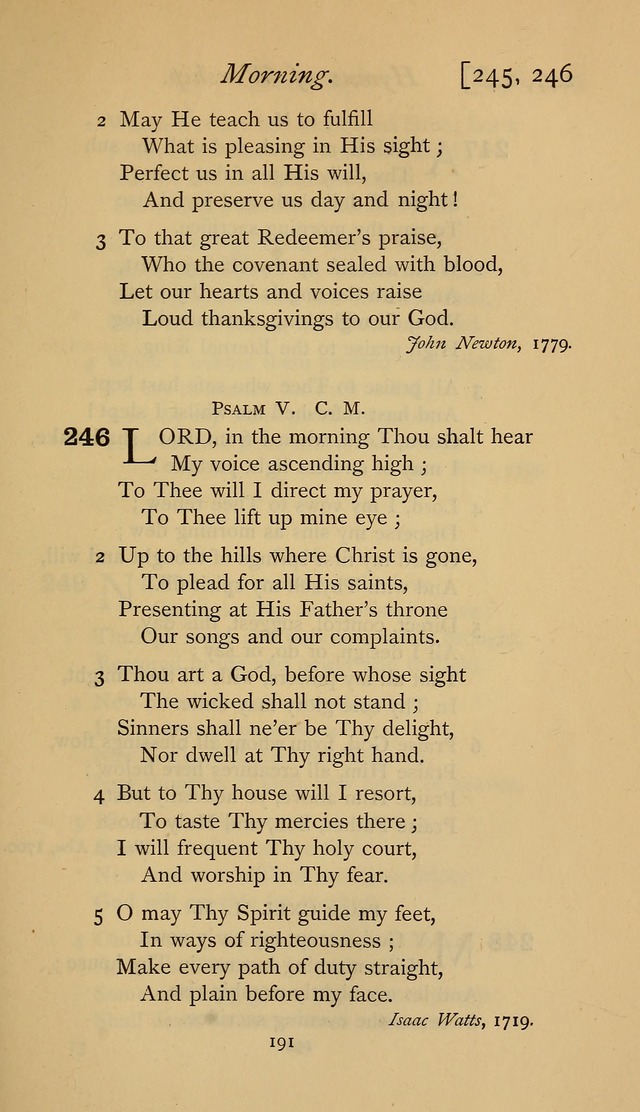 The Sacrifice of Praise. psalms, hymns, and spiritual songs designed for public worship and private devotion, with notes on the origin of hymns. page 191