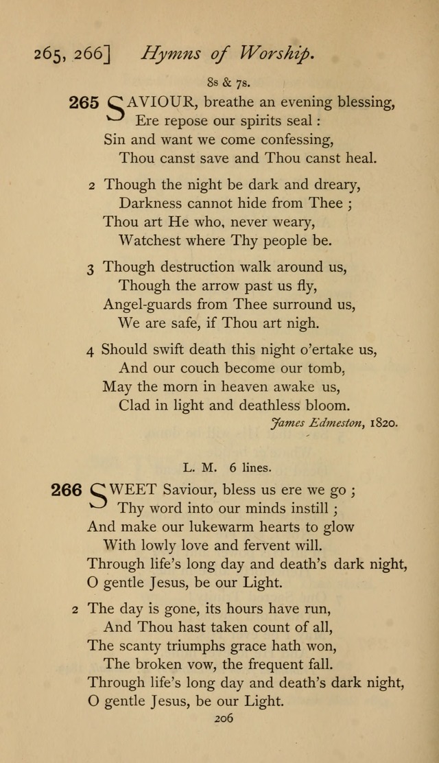 The Sacrifice of Praise. psalms, hymns, and spiritual songs designed for public worship and private devotion, with notes on the origin of hymns. page 206