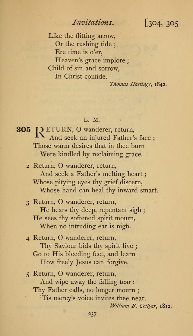 The Sacrifice of Praise. psalms, hymns, and spiritual songs designed for public worship and private devotion, with notes on the origin of hymns. page 237