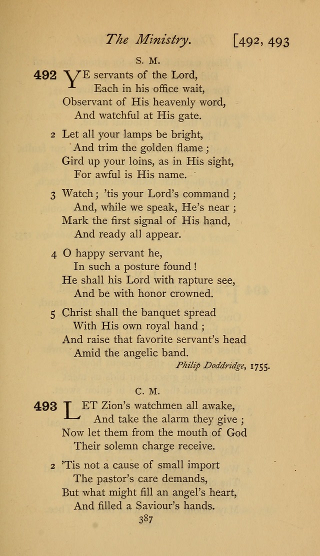 The Sacrifice of Praise. psalms, hymns, and spiritual songs designed for public worship and private devotion, with notes on the origin of hymns. page 387