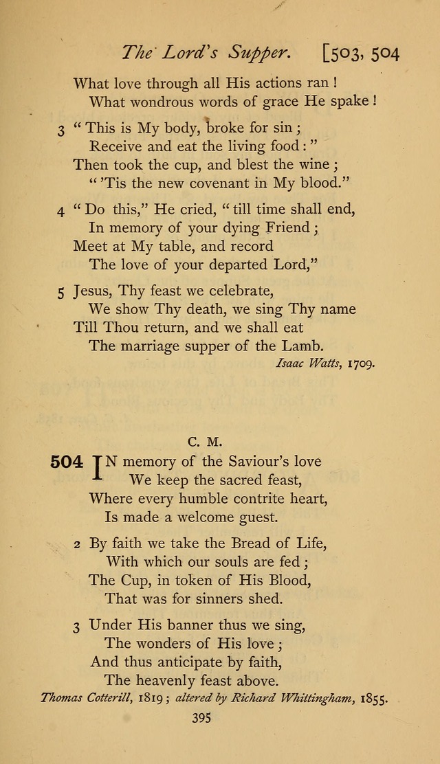 The Sacrifice of Praise. psalms, hymns, and spiritual songs designed for public worship and private devotion, with notes on the origin of hymns. page 395