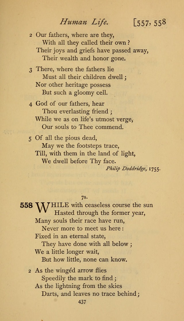 The Sacrifice of Praise. psalms, hymns, and spiritual songs designed for public worship and private devotion, with notes on the origin of hymns. page 437
