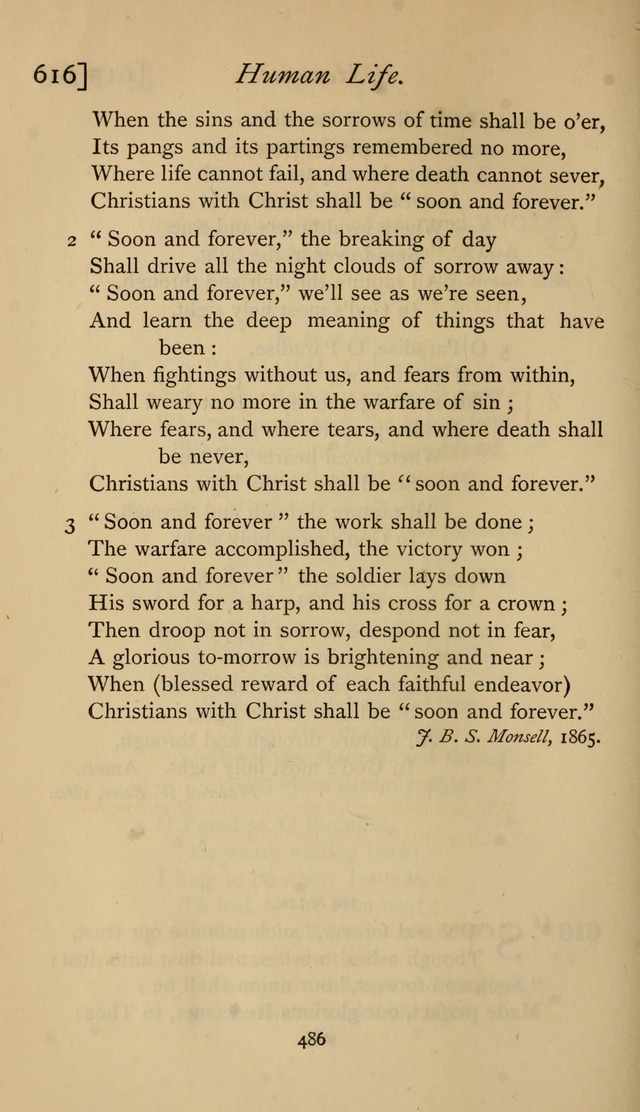 The Sacrifice of Praise. psalms, hymns, and spiritual songs designed for public worship and private devotion, with notes on the origin of hymns. page 486