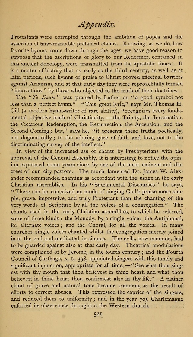 The Sacrifice of Praise. psalms, hymns, and spiritual songs designed for public worship and private devotion, with notes on the origin of hymns. page 521