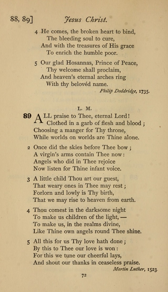 The Sacrifice of Praise. psalms, hymns, and spiritual songs designed for public worship and private devotion, with notes on the origin of hymns. page 72