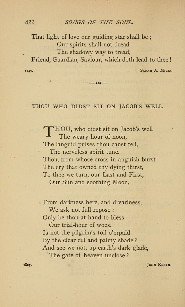 Songs of the Soul: gathered out of many lands and ages page 422