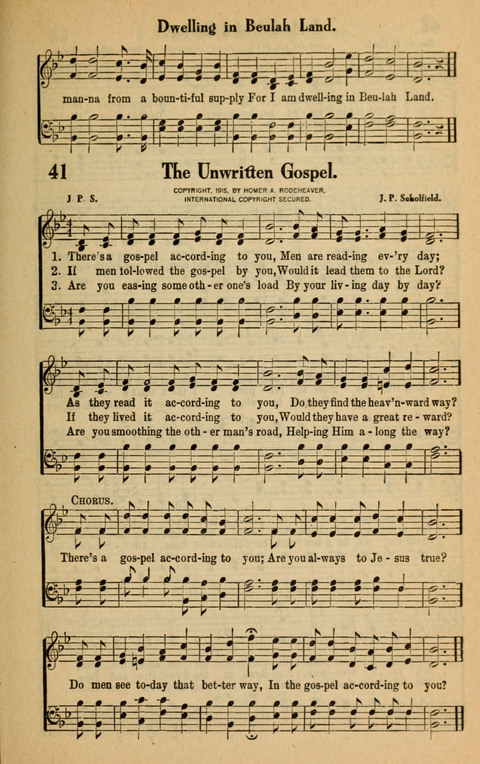 Songs of the Tabernacle: for Church, Sunday School, young people