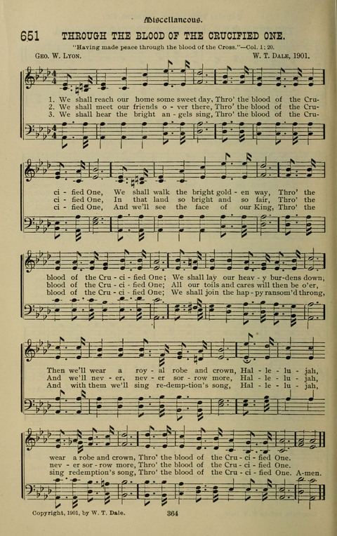 The Songs of Zion: the new official hymnal of the Cumberland Presbyterian Church page 364