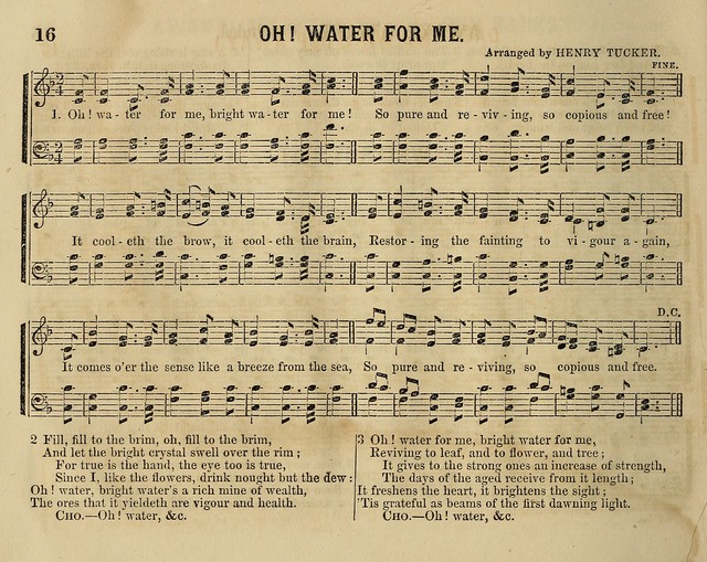 Temperance Chimes: comprising a great variety of new music, glees, songs, and hymns, designed for the use of temperance meeting and organizations, glee clubs, bands of hope, and the home circle page 16