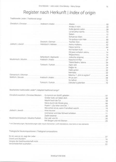 Trimum: interreligiöses Liederbuch: gemeinsam feiern und singen = interreligious songbook: singing and celebrating together page 75