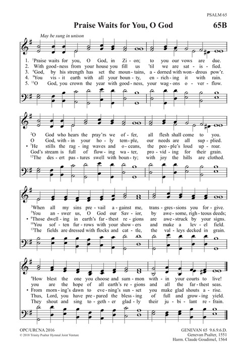 Trinity Psalter Hymnal page 157