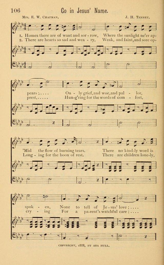 Temperance Rallying Songs: consisting of a large variety of solos, quartettes, and choruses, suited to every phase of the great temperance reformation page 106