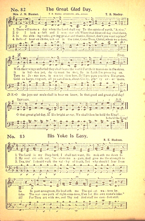 Triumphant Songs: a superior collection of spiritual songs and hymns for use in Bible schools, church worship, and revival meetings page 81