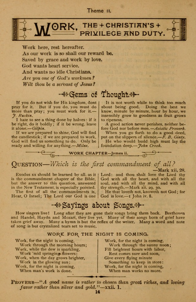 Temple Themes and Sacred Songs: with the Christian workers