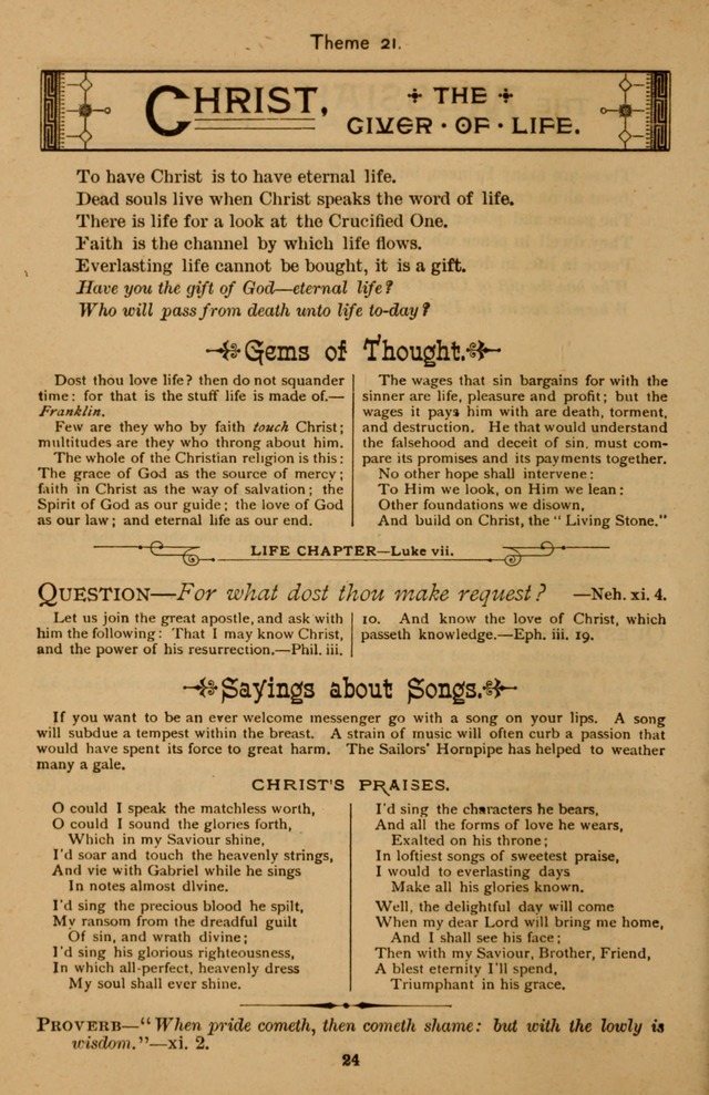 Temple Themes and Sacred Songs: with the Christian workers