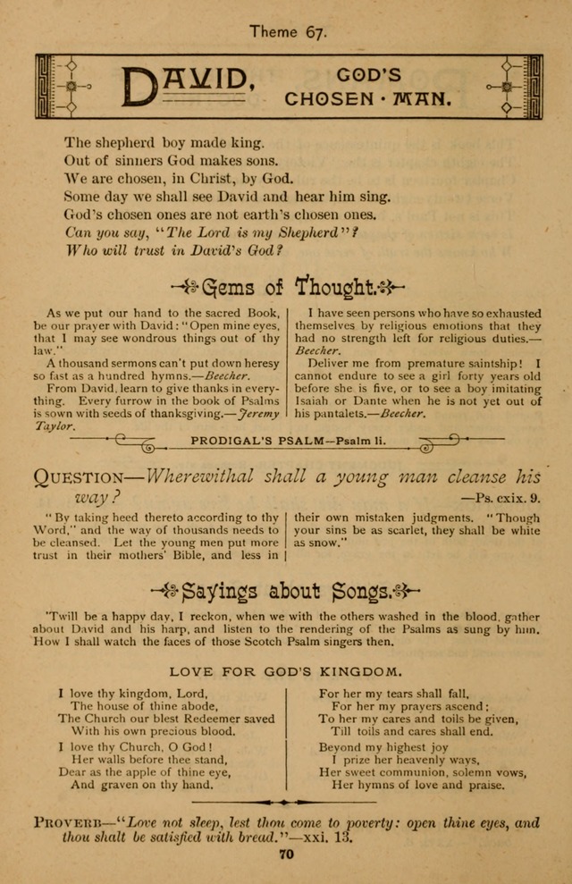 Temple Themes and Sacred Songs: with the Christian workers