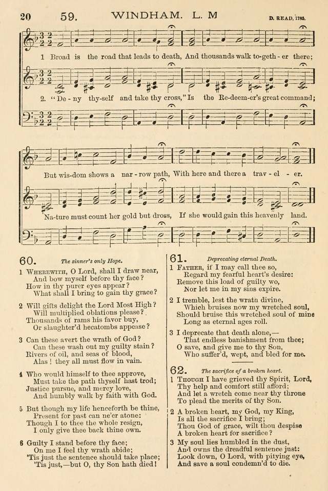 The Tribute of Praise: a collection of hymns and tunes for public and social worship, and for the use in the family circle and Sabbath school page 20