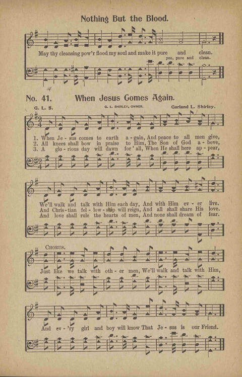 Tribute of Praise: for Sunday school, church, singing classes, and conventions page 41