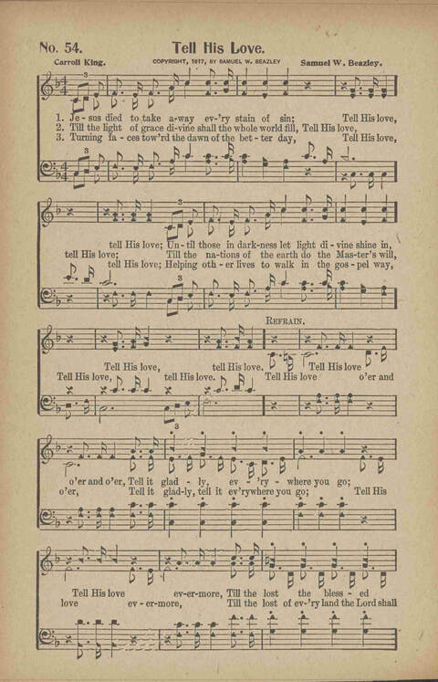 Tribute of Praise: for Sunday school, church, singing classes, and conventions page 54
