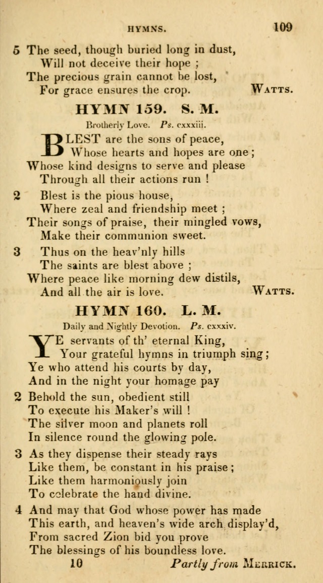 The Universalist Hymn-Book: a new collection of psalms and hymns, for the use of Universalist Societies (Stereotype ed.) page 109
