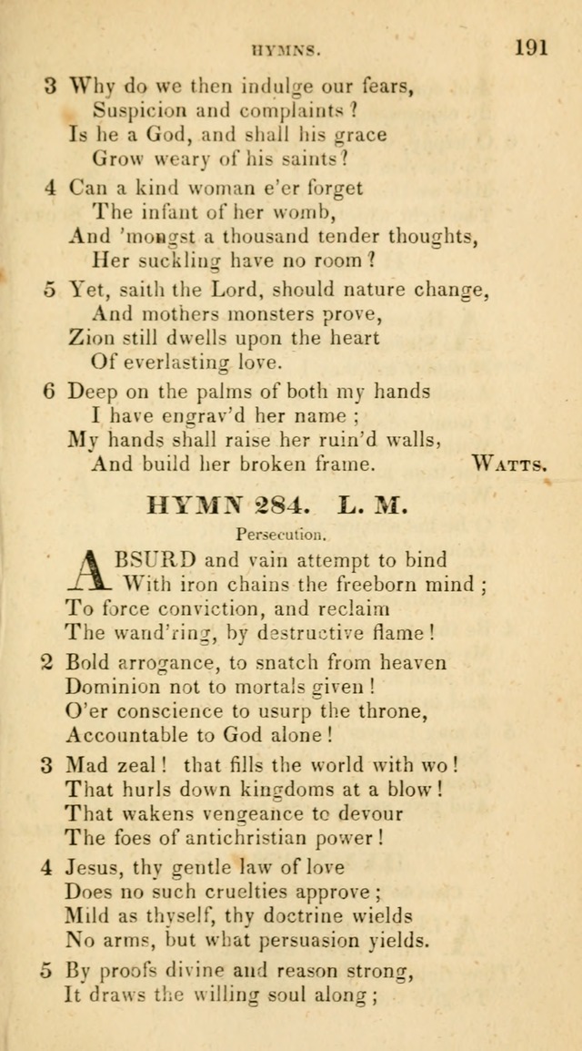 The Universalist Hymn-Book: a new collection of psalms and hymns, for the use of Universalist Societies (Stereotype ed.) page 191