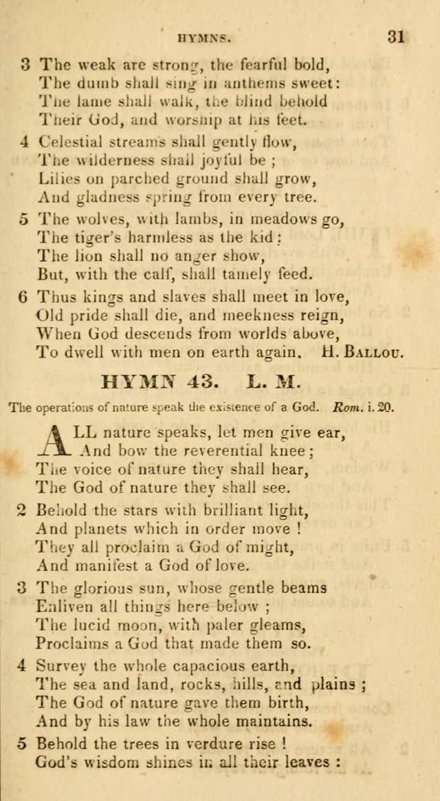 The Universalist Hymn-Book: a new collection of psalms and hymns, for the use of Universalist Societies (Stereotype ed.) page 31