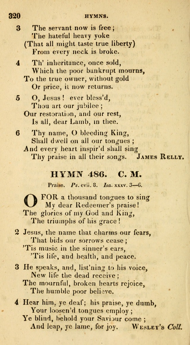 The Universalist Hymn-Book: a new collection of psalms and hymns, for the use of Universalist Societies (Stereotype ed.) page 320