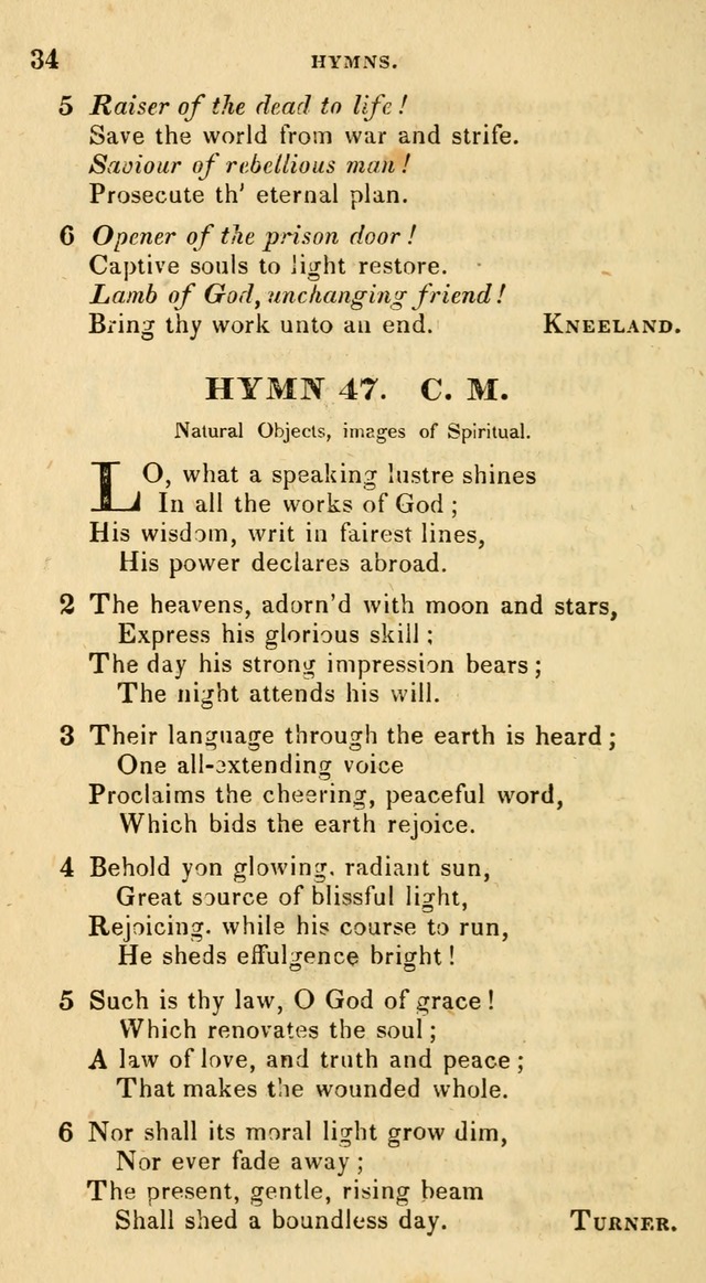 The Universalist Hymn-Book: a new collection of psalms and hymns, for the use of Universalist Societies (Stereotype ed.) page 34