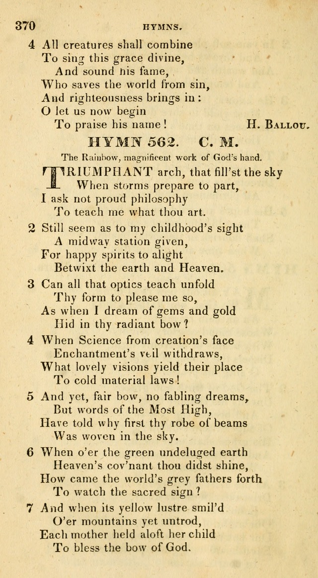 The Universalist Hymn-Book: a new collection of psalms and hymns, for the use of Universalist Societies (Stereotype ed.) page 370