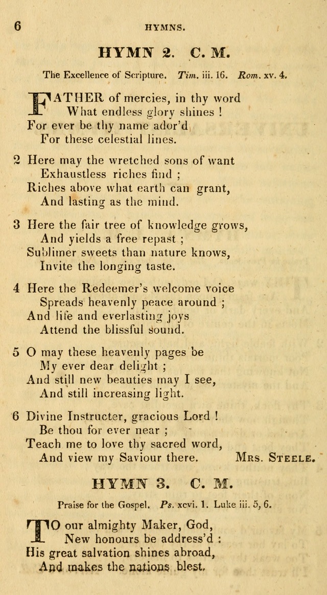 The Universalist Hymn-Book: a new collection of psalms and hymns, for the use of Universalist Societies (Stereotype ed.) page 6