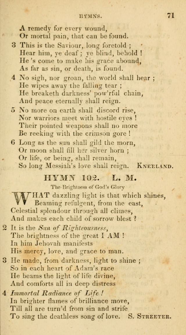 The Universalist Hymn-Book: a new collection of psalms and hymns, for the use of Universalist Societies (Stereotype ed.) page 71