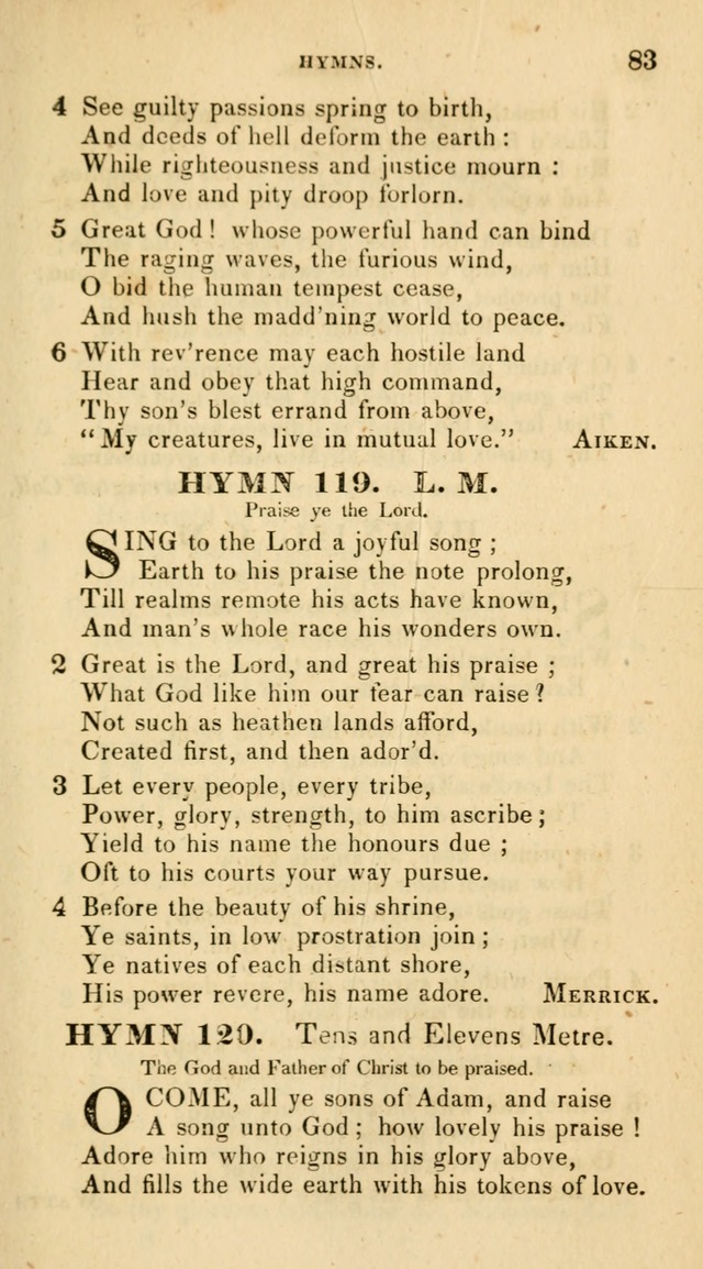 The Universalist Hymn-Book: a new collection of psalms and hymns, for the use of Universalist Societies (Stereotype ed.) page 83