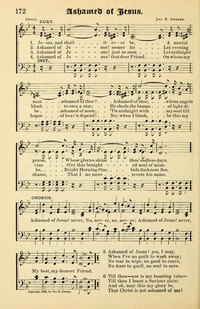 Unfading Treasures: a compilation of sacred songs and hymns, adapted for use by Sunday schools, Epworth Leagues, endeavor societies, pastors, evangelists, choristers, etc. page 172