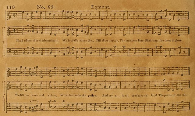 The Vocal Companion: containing a concise introduction to the practice of music, and a set of tunes of various metres, arranged progressively for the use of learners page 110