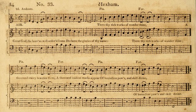 The Vocal Companion: containing a concise introduction to the practice of music, and a set of tunes of various metres, arranged progressively for the use of learners page 54
