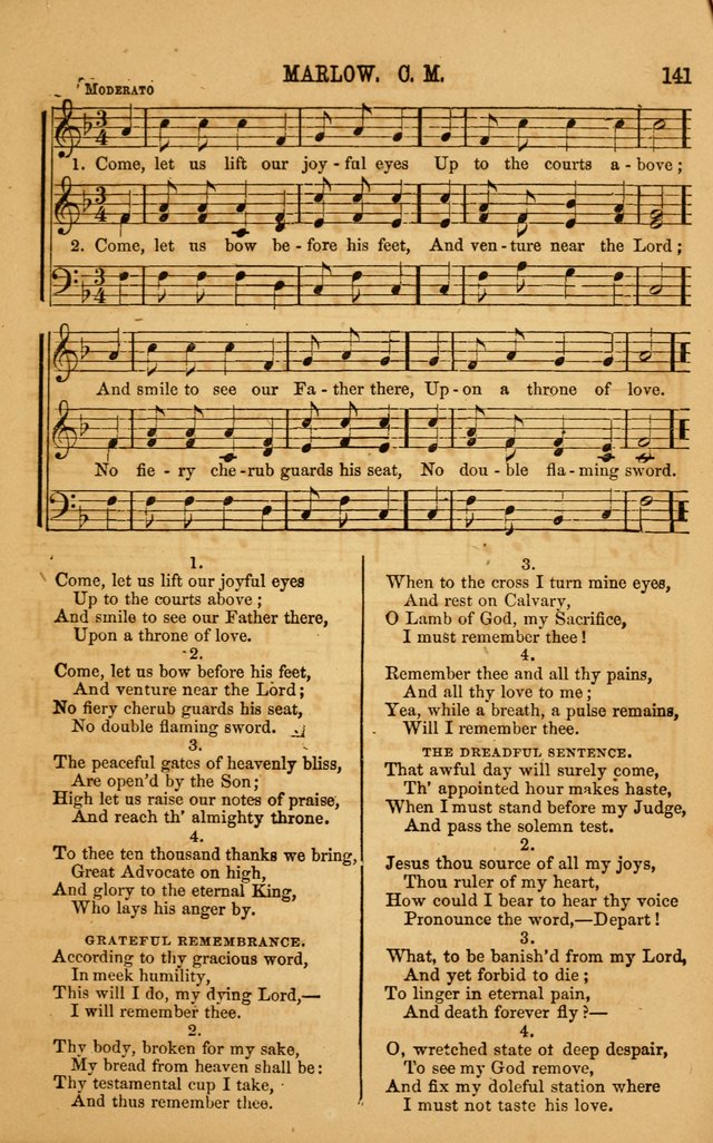 Vestry Chimes: a choice collection of sacred music, adapted to all occasions of social and family worship page 141