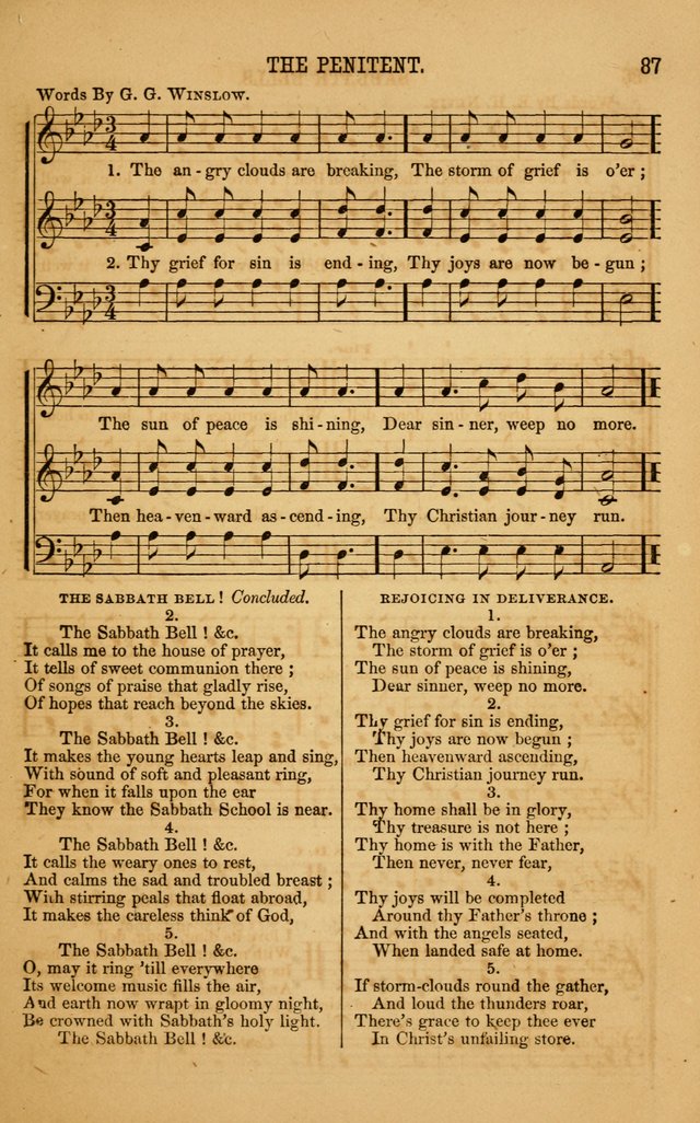 Vestry Chimes: a choice collection of sacred music, adapted to all occasions of social and family worship page 87