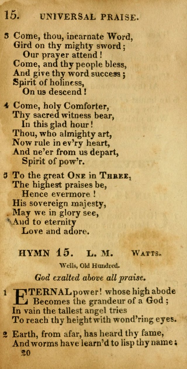Village hymns for social worship, selected and original: designed as a supplement to Dr. Watts