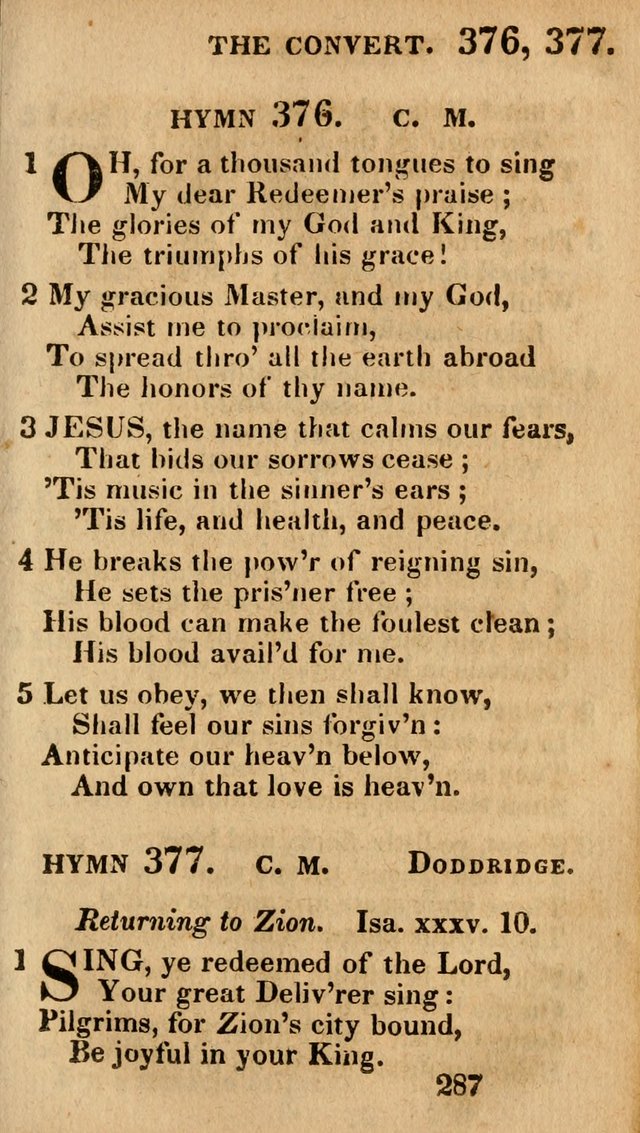 Village Hymns for Social Worship, Selected and Original: designed as a supplement to the Psalms and Hymns of Dr. Watts (6th ed.) page 291