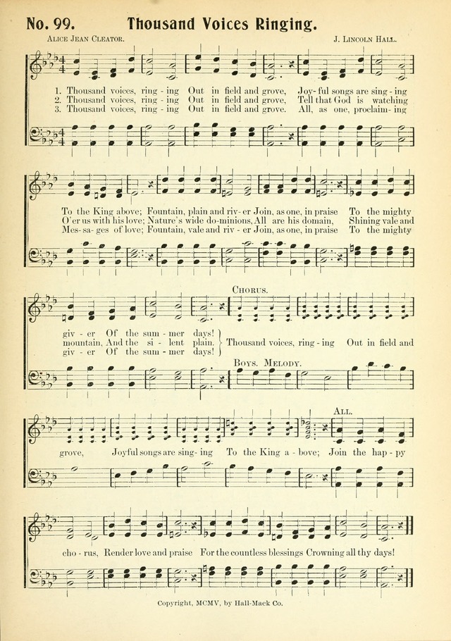 The Voice of Praise No. 2: a complete collection of Scriptural, gospel, Sunday-school and praise service songs page 104