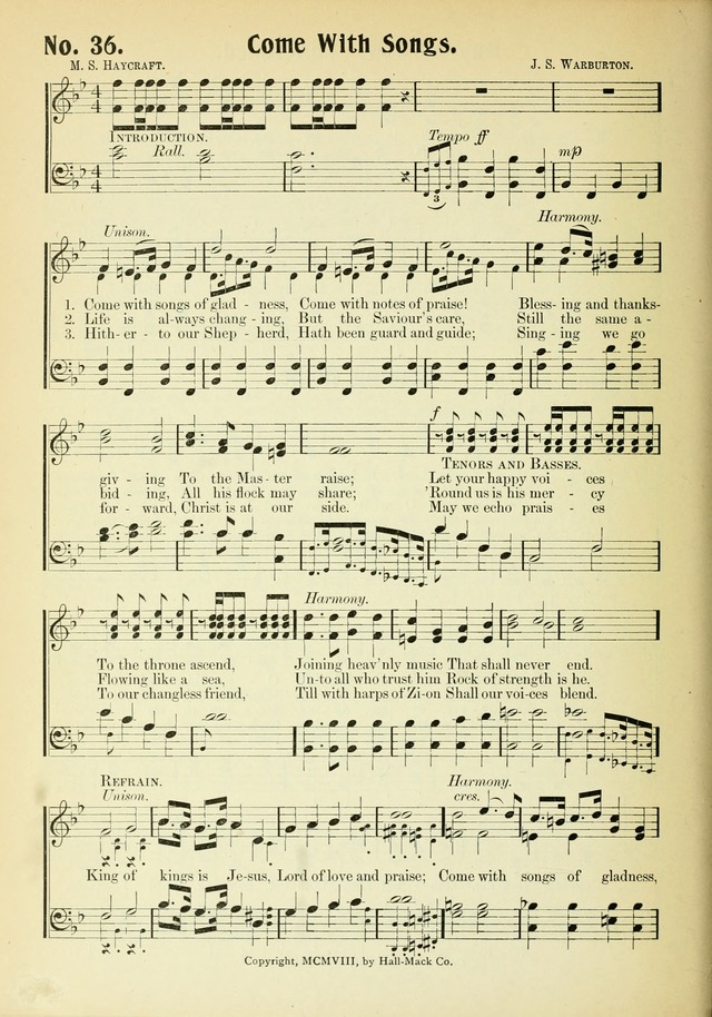 The Voice of Praise No. 2: a complete collection of Scriptural, gospel, Sunday-school and praise service songs page 41