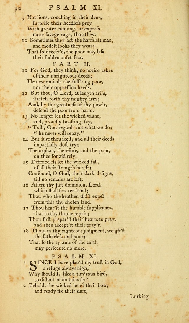 The Whole Book of Psalms: in metre; with hymns suited to the feasts and fasts of the church, and other occasions of public worship page 12