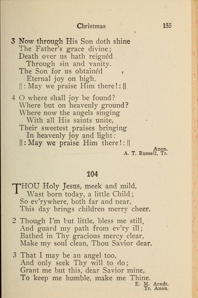 Wartburg Hymnal: for church, school and home page 155