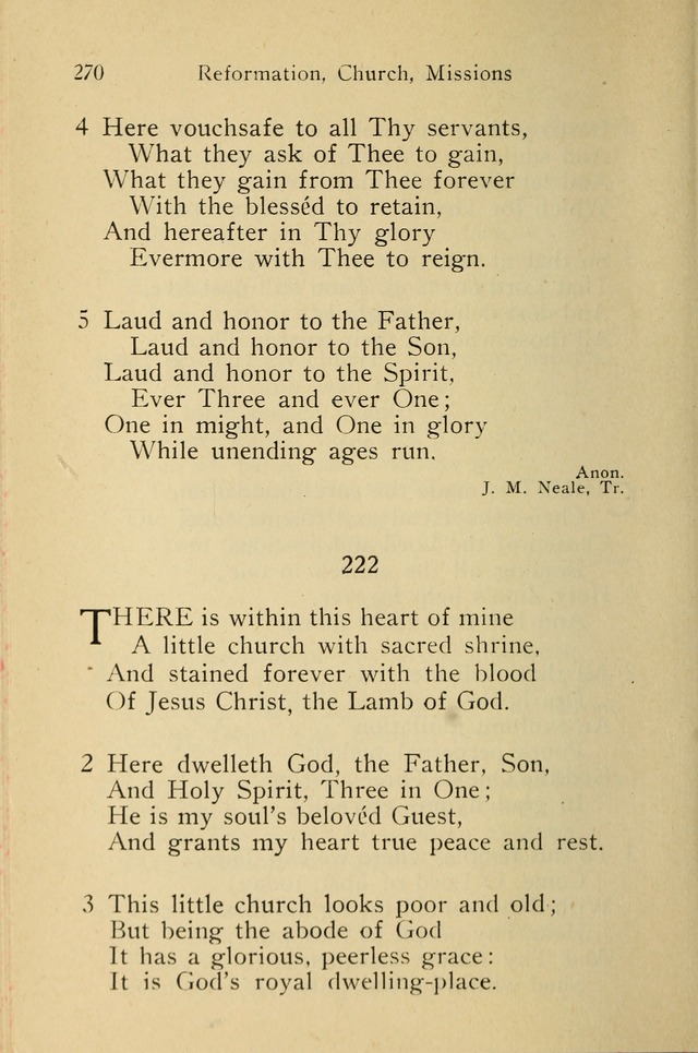 Wartburg Hymnal: for church, school and home page 270