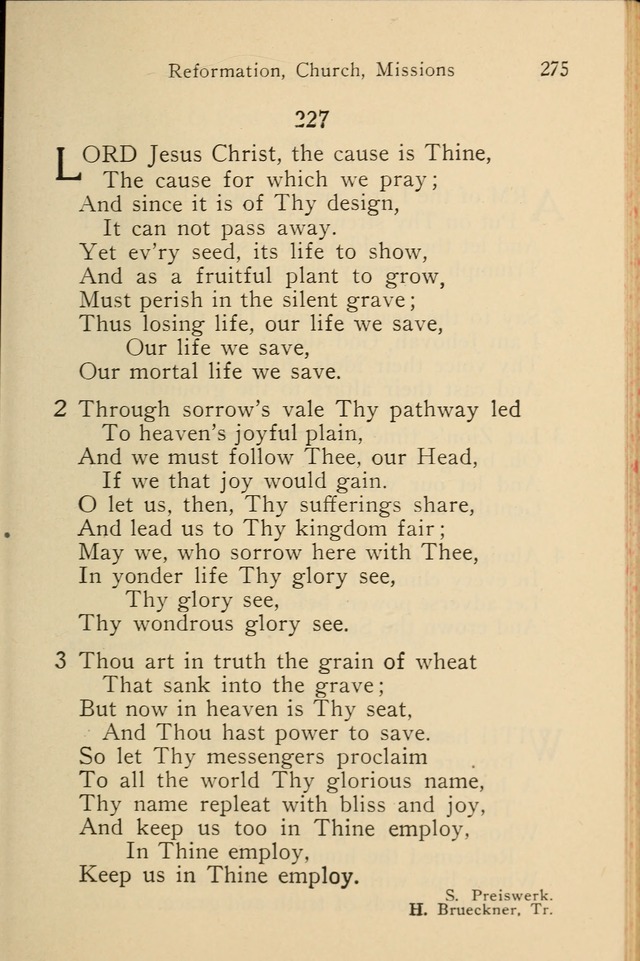 Wartburg Hymnal: for church, school and home page 275