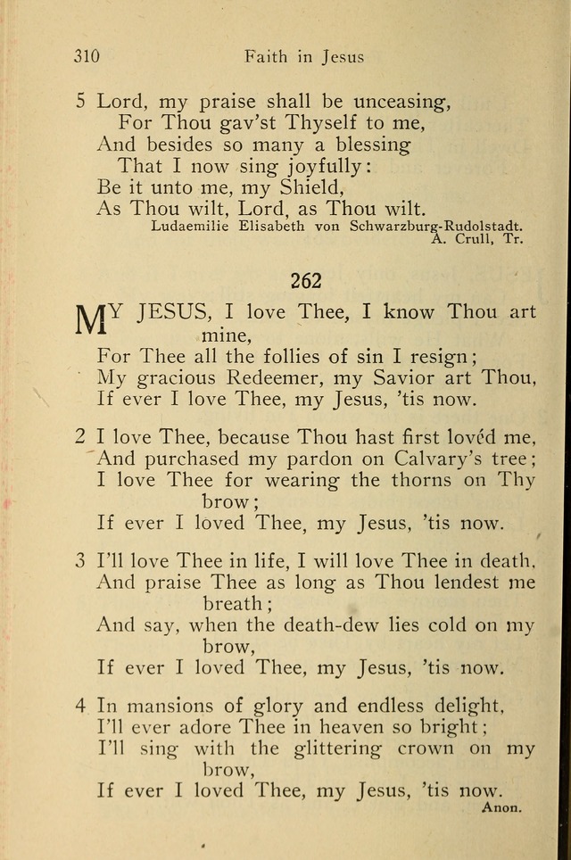 Wartburg Hymnal: for church, school and home page 310