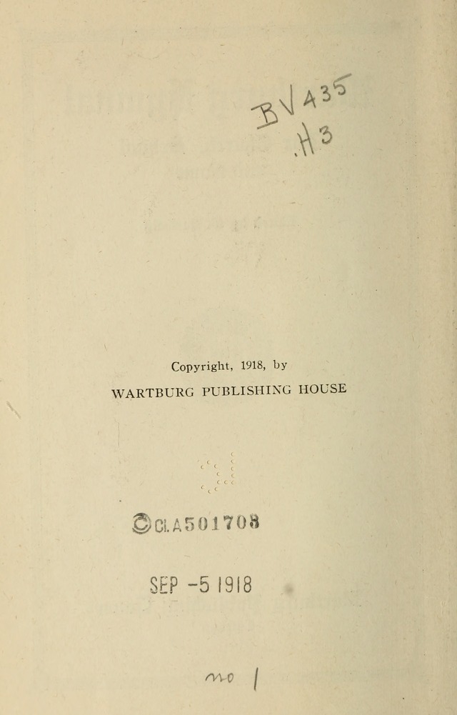 Wartburg Hymnal: for church, school and home page vi